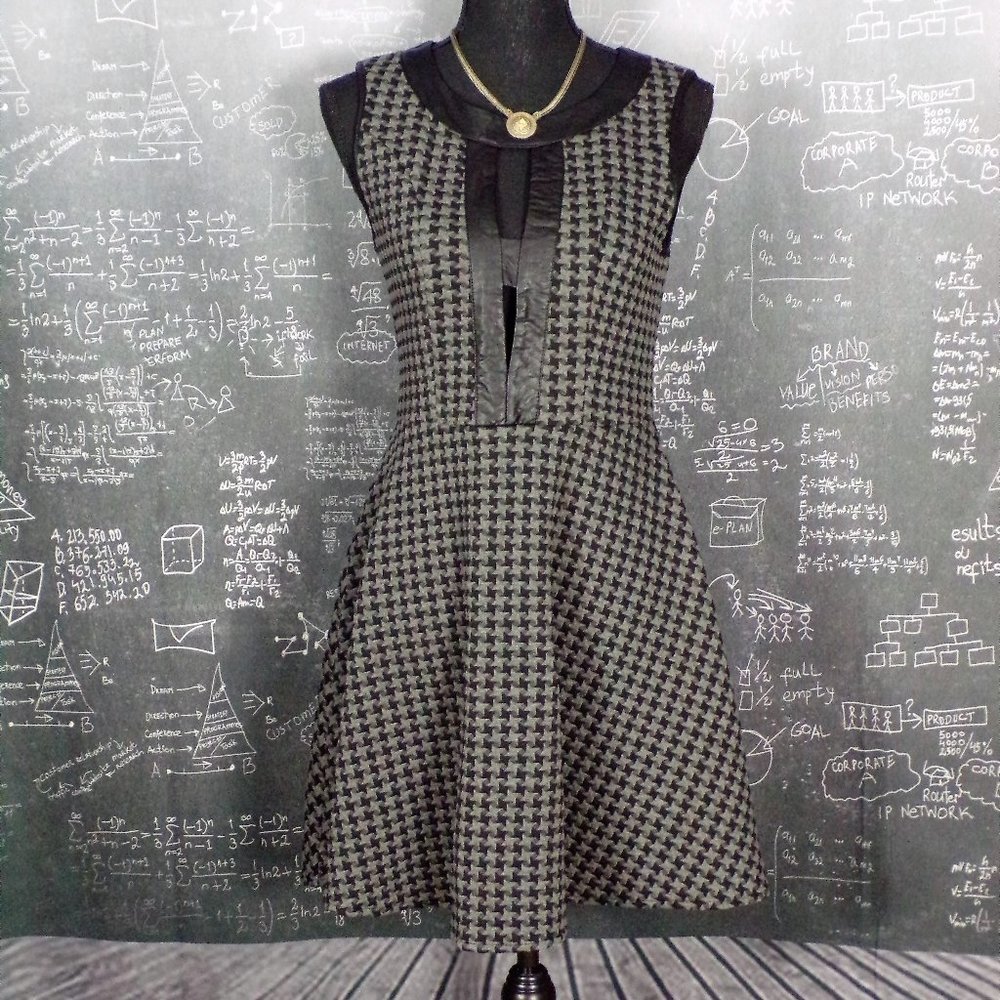 Umgee Women's Houndstooth Midi Dress